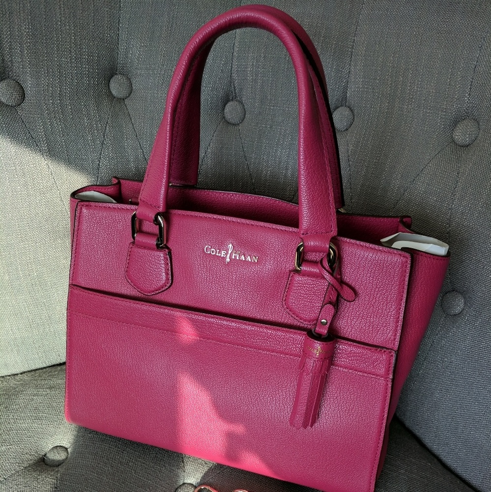 Raspberry Cole Haan Berkeley Satchel Shoulder Bag